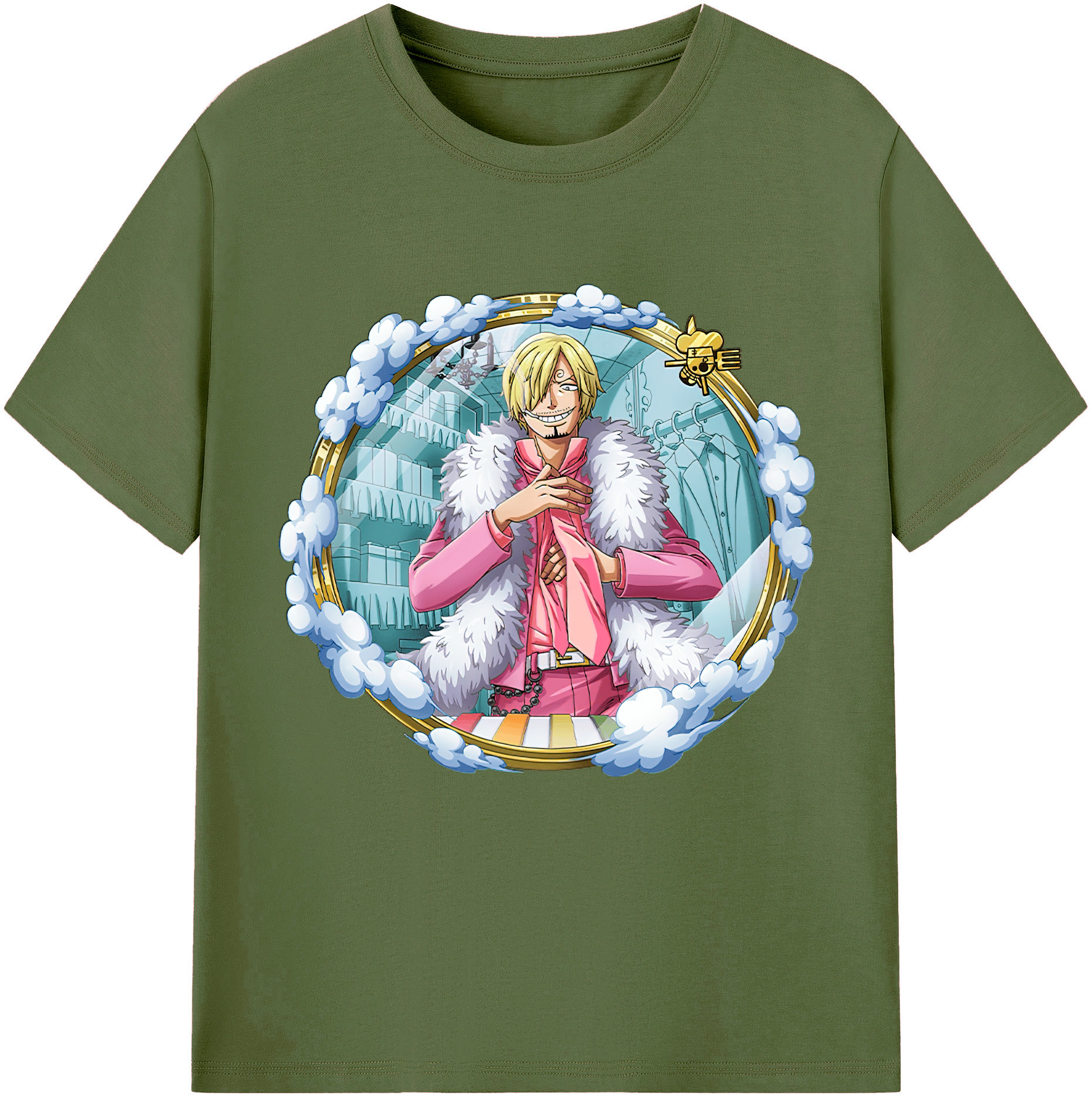ワンピース サンジ ONE PIECE Sanji 綿100％半袖Tシャツ（フロントプリント）